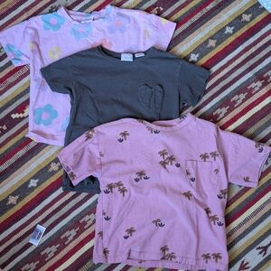Bundle of 3 Zara Girls tees size 3-4